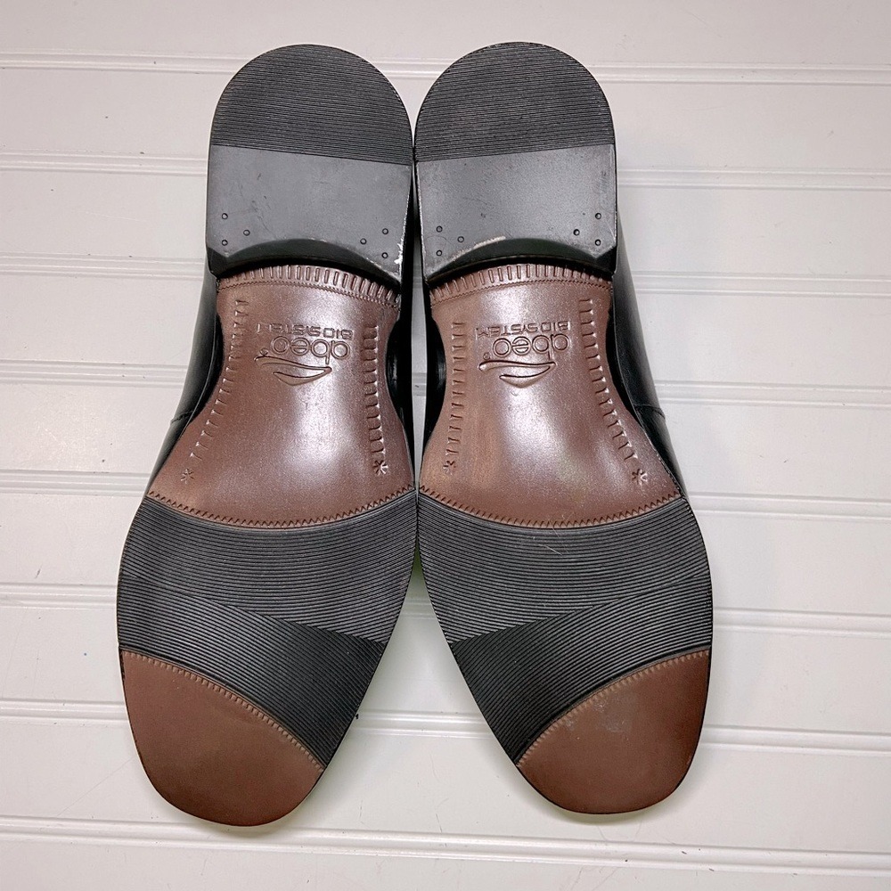 Abeo B.I.O. Mens 11.5 Black Leather Slip On Penny Loafers 5271 - Picture 4 of 5